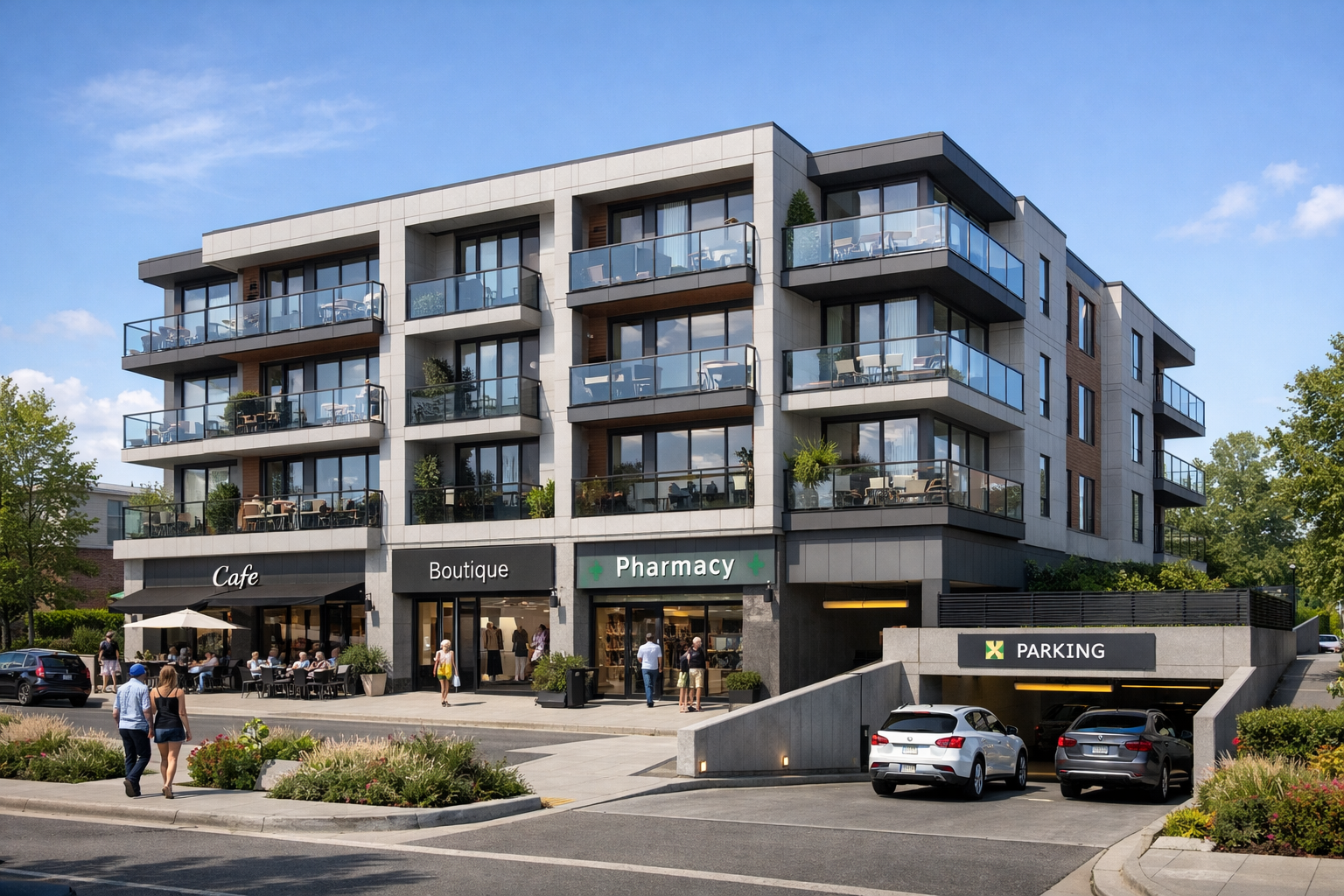 19 logements avec commerces